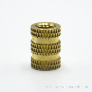 m2 straight knurled brass insert